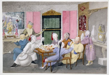 Mandarino intrattenuto da musicisti c.1860